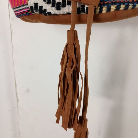 Chumbak Boho Crossbody Bag With Tribal Print & Tassels Magnetic Closure - Picture 7 of 16